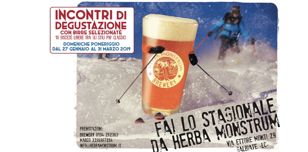 Incontri di degustazione con birre selezionate insieme a Daniele Cogliati - Herba Monstrum Brewery via Ettore Monti, 29, 23851 in zona Ponte Azzone Visconti Lecco.