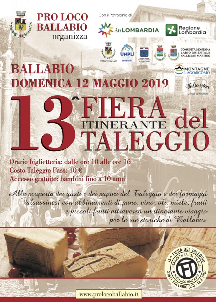 Locandina. 13 FIERA del Taleggio, Ballabio. Domenica 12 maggio 2019. Herba Monstrum Brewery via Ettore Monti, 29, 23851 in zona Ponte Azzone Visconti Lecco.